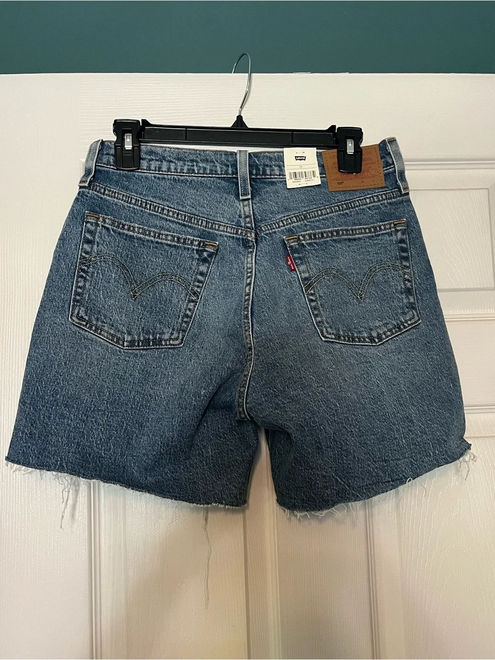 Levi's 501 High-Rise Mid-Thigh Jean Shorts - Picture 3 of 5